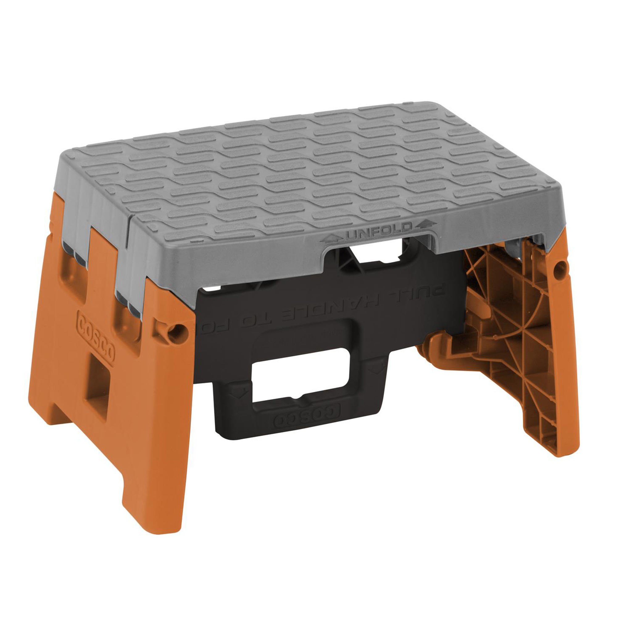 Cosco, One-Step Molded Folding Step Stool, Type 1A, Height 0.7 ft, Capacity 300 lb, Material Plastic, Model# 11903BGO1E